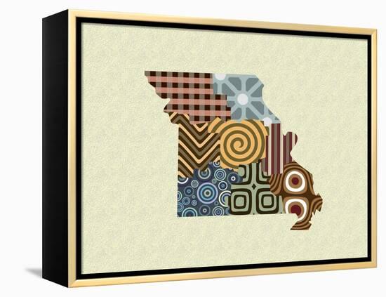 Missouri State Map-Lanre Adefioye-Framed Premier Image Canvas