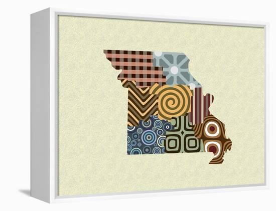 Missouri State Map-Lanre Adefioye-Framed Premier Image Canvas