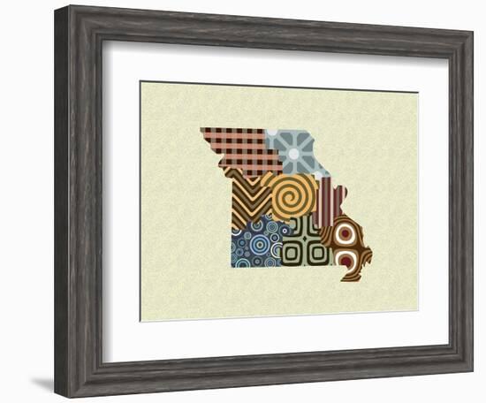 Missouri State Map-Lanre Adefioye-Framed Giclee Print