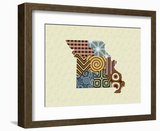 Missouri State Map-Lanre Adefioye-Framed Giclee Print