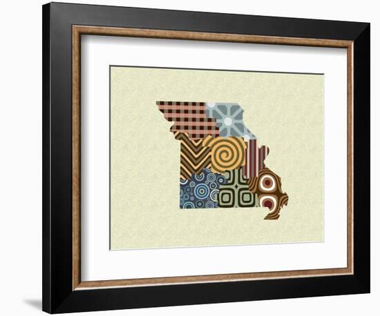 Missouri State Map-Lanre Adefioye-Framed Giclee Print