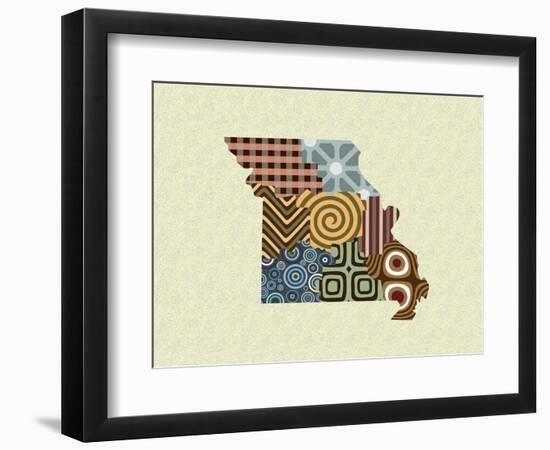 Missouri State Map-Lanre Adefioye-Framed Giclee Print