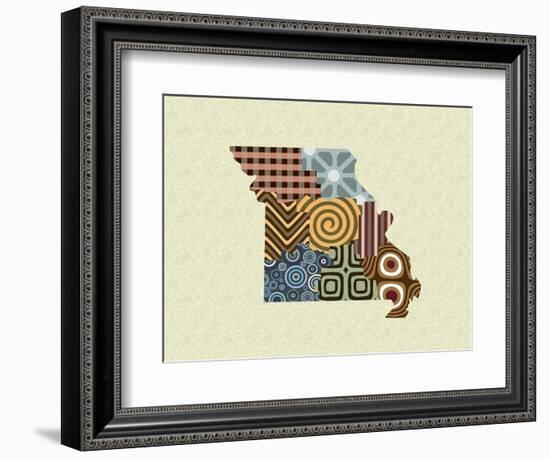 Missouri State Map-Lanre Adefioye-Framed Giclee Print