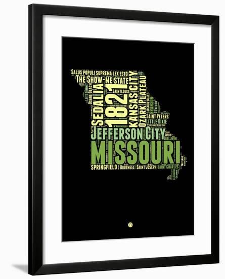 Missouri Word Cloud 1-NaxArt-Framed Art Print