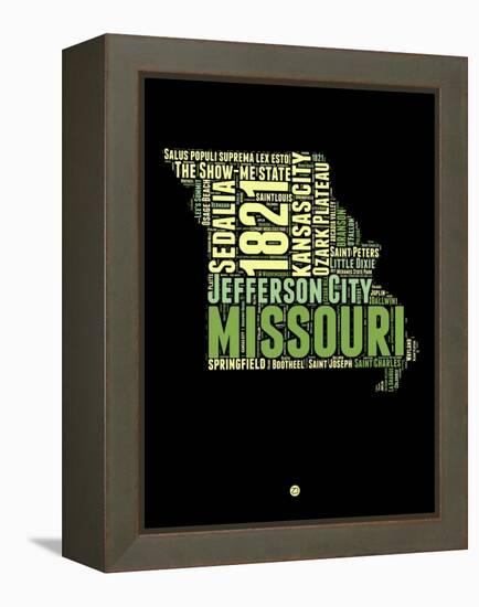 Missouri Word Cloud 1-NaxArt-Framed Stretched Canvas