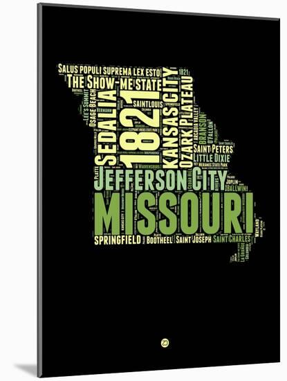 Missouri Word Cloud 1-NaxArt-Mounted Art Print