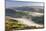 Mist covered rolling countryside backed by the Black Mountains, Brecon Beacons National Park, Powys-Adam Burton-Mounted Photographic Print