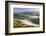 Mist covered rolling countryside backed by the Black Mountains, Brecon Beacons National Park, Powys-Adam Burton-Framed Photographic Print