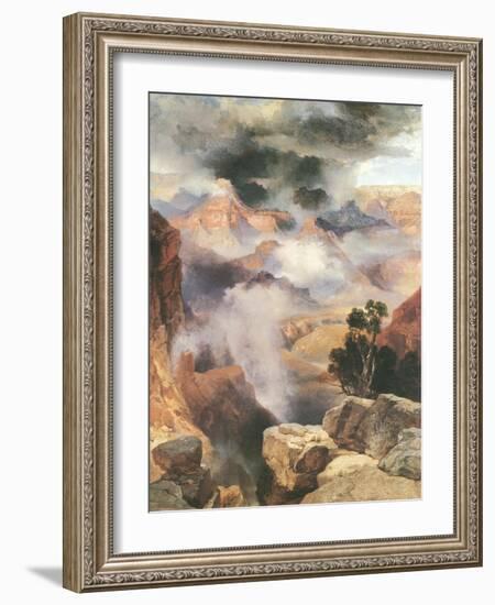 Mist in the Canyon-Thomas Moran-Framed Art Print