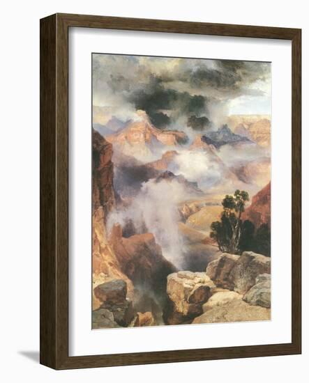 Mist in the Canyon-Thomas Moran-Framed Art Print