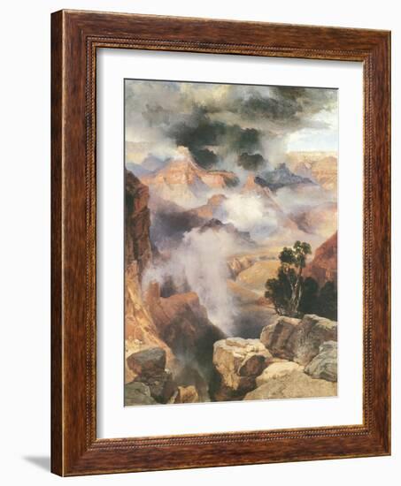 Mist in the Canyon-Thomas Moran-Framed Art Print