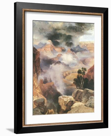 Mist in the Canyon-Thomas Moran-Framed Art Print