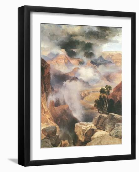 Mist in the Canyon-Thomas Moran-Framed Art Print
