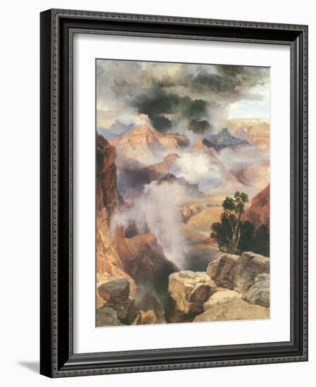 Mist in the Canyon-Thomas Moran-Framed Art Print