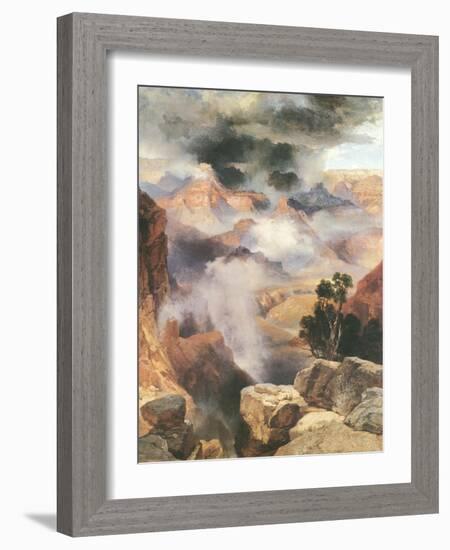 Mist in the Canyon-Thomas Moran-Framed Premium Giclee Print