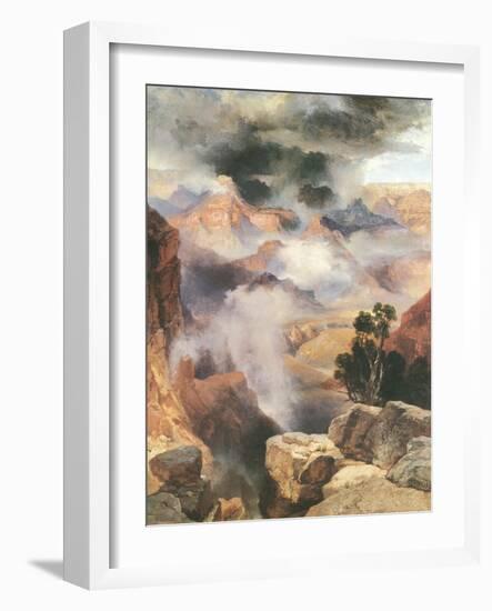 Mist in the Canyon-Thomas Moran-Framed Premium Giclee Print