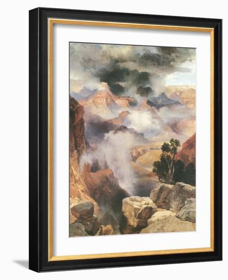 Mist in the Canyon-Thomas Moran-Framed Premium Giclee Print
