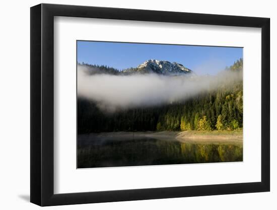 Mist over Black Lake with Big Bear Peak in the Distance, Durmitor Np, Montenegro, October 2008-Radisics-Framed Photographic Print