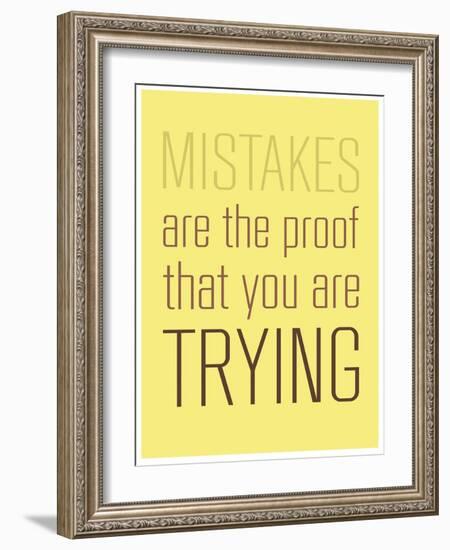 Mistakes-null-Framed Art Print