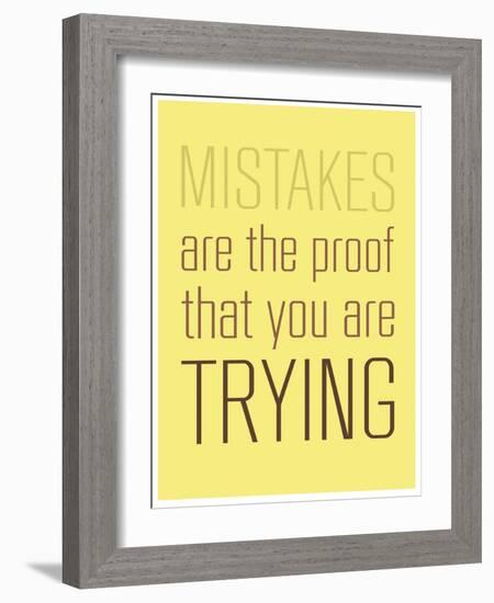 Mistakes-null-Framed Art Print