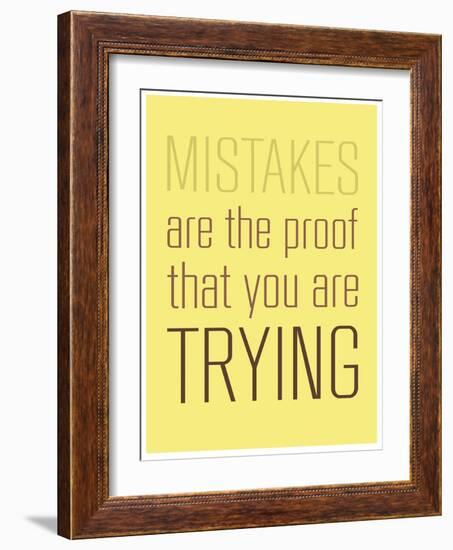 Mistakes-null-Framed Art Print