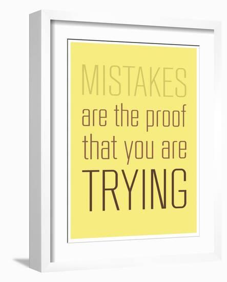 Mistakes-null-Framed Art Print
