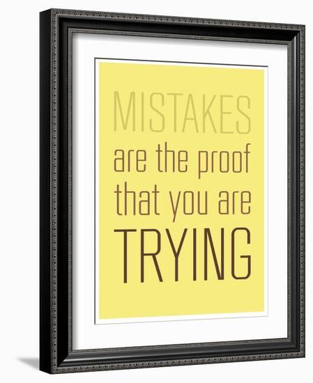 Mistakes-null-Framed Art Print