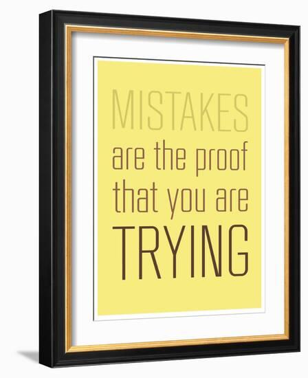 Mistakes-null-Framed Art Print