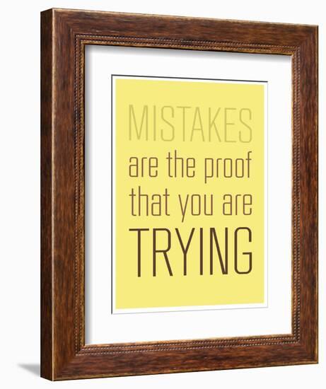 Mistakes-null-Framed Art Print