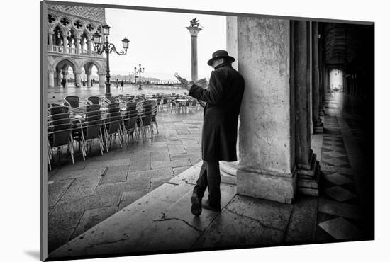 Mister B. Still Reads Newspapers-Roswitha Schleicher-Schwarz-Mounted Photographic Print