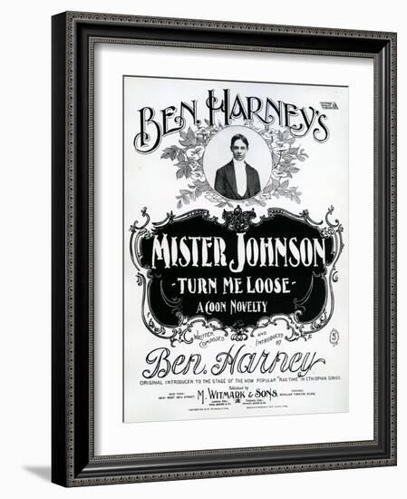 Mister Johnson Turn Me Loose' a Coon Novelty-null-Framed Giclee Print