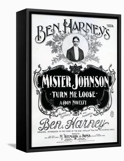 Mister Johnson Turn Me Loose' a Coon Novelty-null-Framed Premier Image Canvas