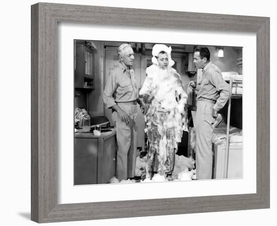 Mister Roberts, William Powell, Jack Lemmon, Henry Fonda, 1955-null-Framed Photo