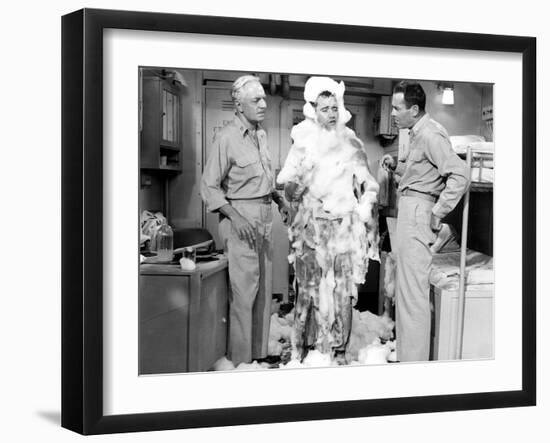 Mister Roberts, William Powell, Jack Lemmon, Henry Fonda, 1955-null-Framed Photo