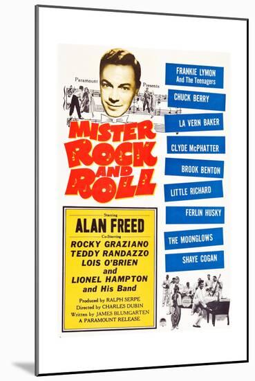 Mister Rock and Roll, Alan Freed, Little Richard with his band, 1957-null-Mounted Premium Giclee Print