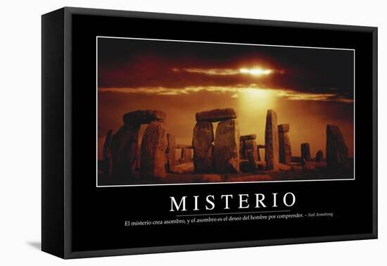 Misterio. Cita Inspiradora Y Póster Motivacional-null-Framed Premier Image Canvas