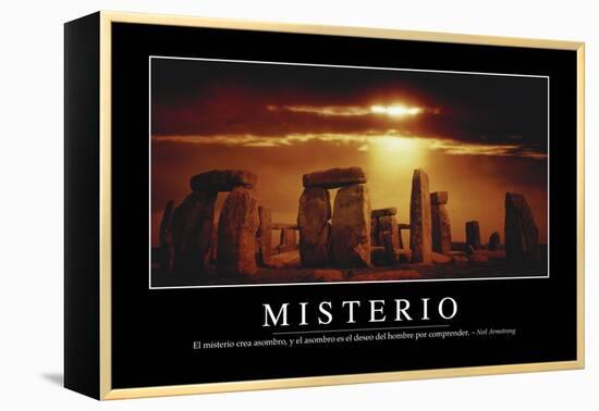 Misterio. Cita Inspiradora Y Póster Motivacional-null-Framed Premier Image Canvas