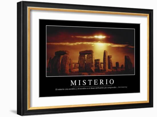 Misterio. Cita Inspiradora Y Póster Motivacional-null-Framed Photographic Print