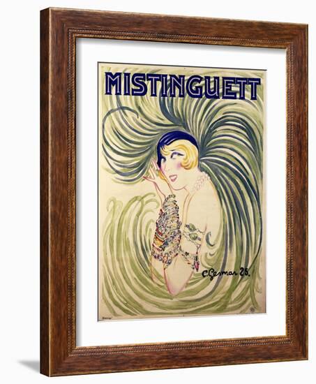 Mistinguett, 1925-Charles Gesmar-Framed Giclee Print