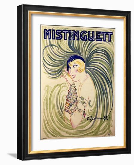 Mistinguett, 1925-Charles Gesmar-Framed Giclee Print