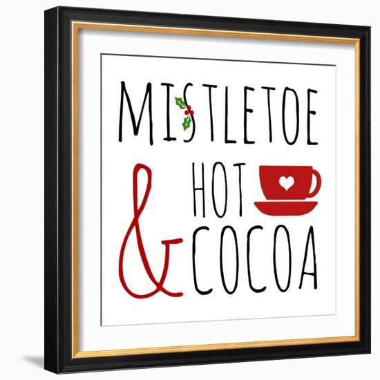 Mistletoe and Hot Cocoa-Anna Quach-Framed Art Print