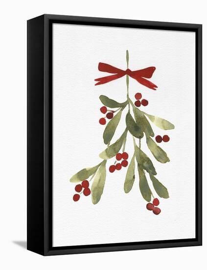 Mistletoe Bow I-Emma Caroline-Framed Stretched Canvas