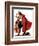 "Mistletoe Kiss" or "Feast for a Traveler", December 19,1936-Norman Rockwell-Framed Giclee Print