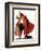 "Mistletoe Kiss" or "Feast for a Traveler", December 19,1936-Norman Rockwell-Framed Giclee Print