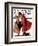 "Mistletoe Kiss" or "Feast for a Traveler" Saturday Evening Post Cover, December 19,1936-Norman Rockwell-Framed Giclee Print