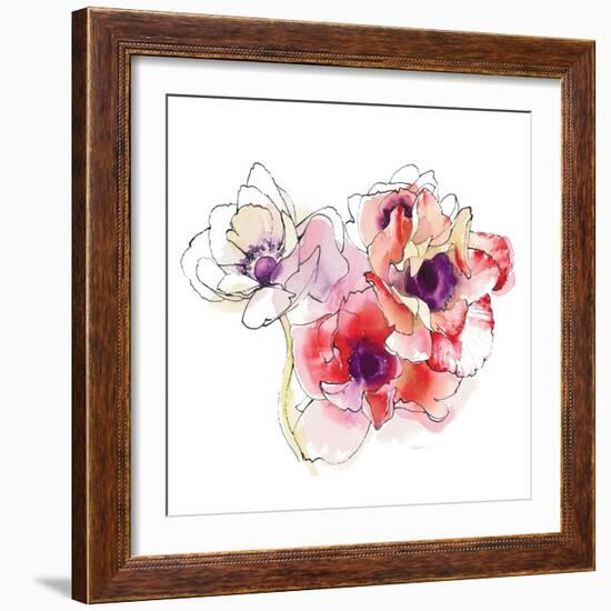 Mistral Trio I White Square-Shirley Novak-Framed Art Print