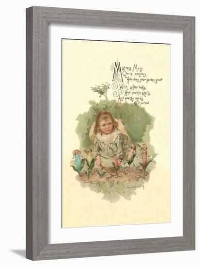 Mistress Mary Quite Contrary-Maud Humphrey-Framed Art Print