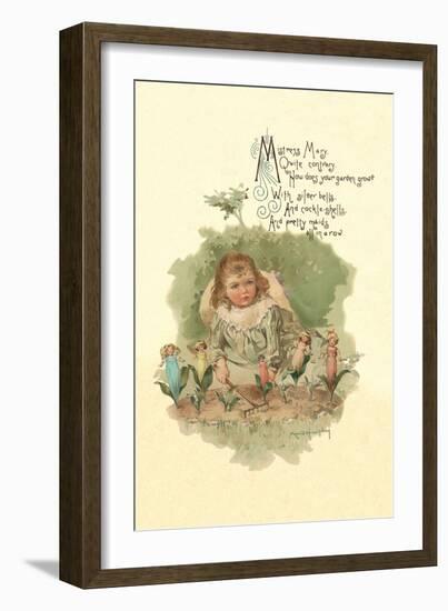 Mistress Mary Quite Contrary-Maud Humphrey-Framed Art Print
