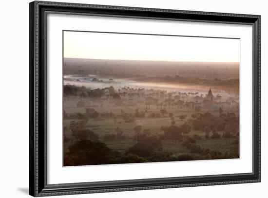 Mists from the Nearby Irrawaddy River Floating across Bagan (Pagan), Myanmar (Burma)-Annie Owen-Framed Photographic Print