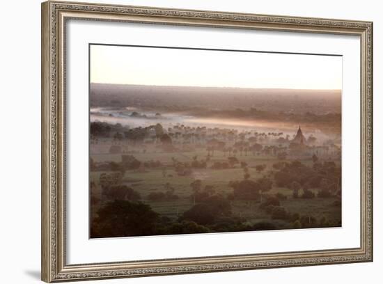 Mists from the Nearby Irrawaddy River Floating across Bagan (Pagan), Myanmar (Burma)-Annie Owen-Framed Photographic Print